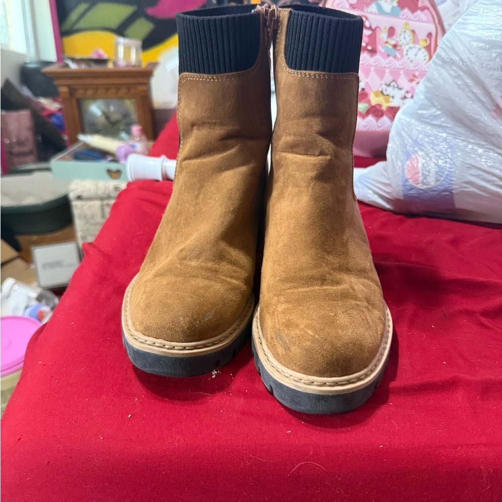 No Boundaries Brown Winter Boots with Durable Sole